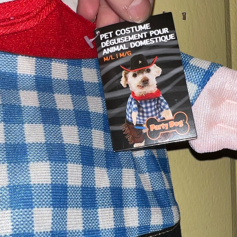 ⭐️NWT Party Dog Walking Western Cowboy Dog/ Cat Halloween Costume M/L - Picture 9 of 12